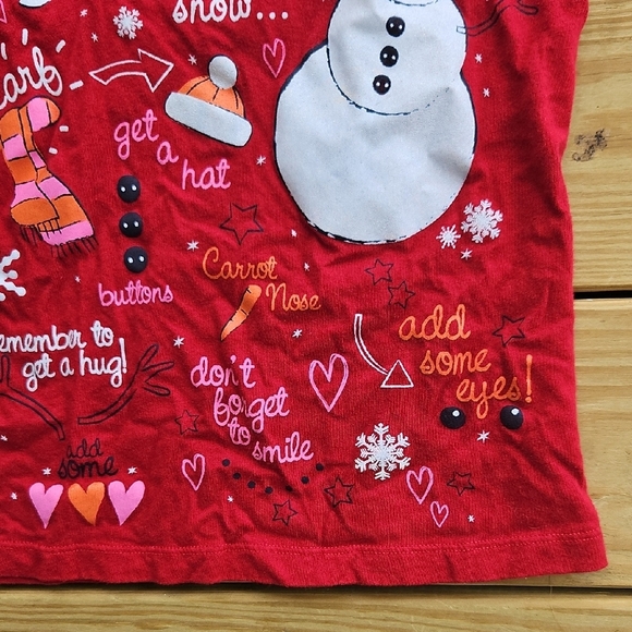 The Children's Place Red Festive Snowman Short Sleeve Tee - Picture 4 of 7